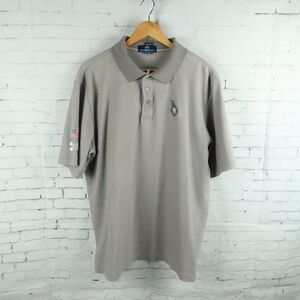 VANSPORT GREY AMERICAN EUROCOPTER POLO SHIRT WITH EMBROIDERED TAIL ROTOR SIZE L